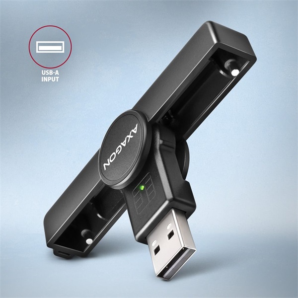 AXAGON CRE-SMPA USB Smart card PocketReader okos kártyaolvasó