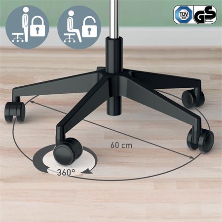 LEITZ Ergo Comfort Active görgős ergonomikus Munkaszék Világosszürke