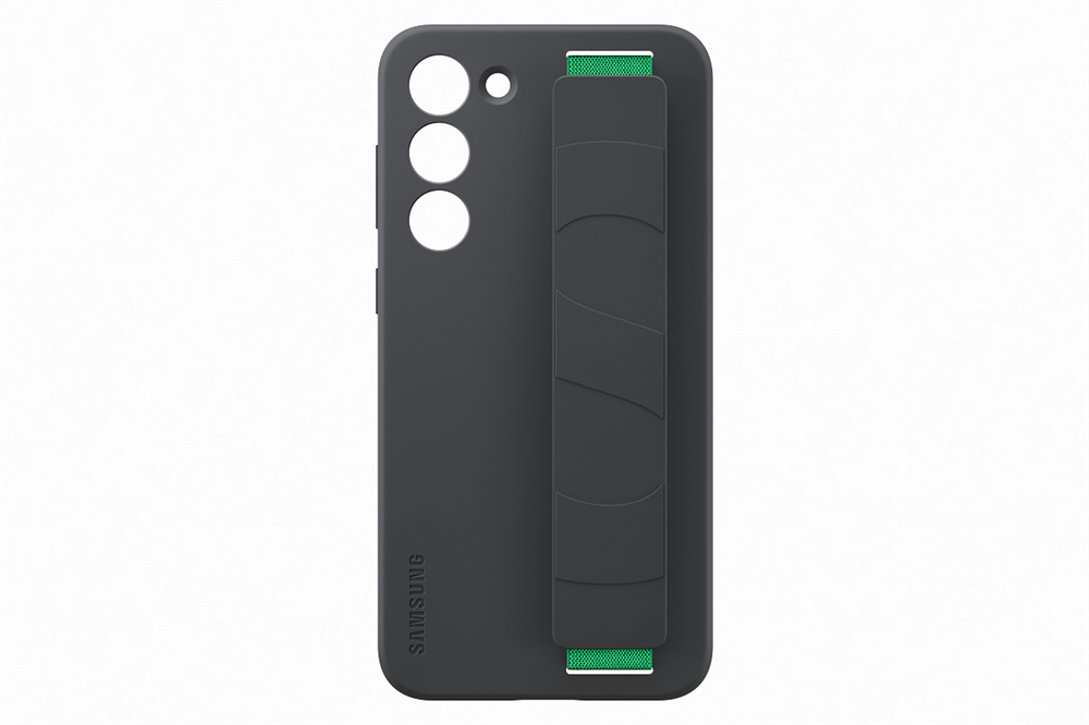 Samsung Galaxy S23+ szilikontok szíjjal fekete