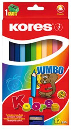 Kores "Jumbo" színes ceruza készlet 12db (IK100712) Kores "Jumbo" színes ceruza készlet 12db (IK100712)