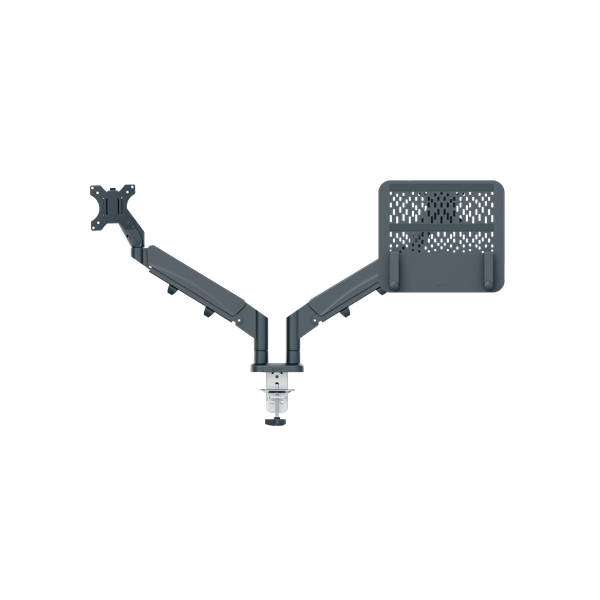 LEITZ Ergo Dual helytakarékos monitor- és laptopkar Sötétszürke LEITZ Ergo Dual helytakarékos monitor- és laptopkar Sötétszürke