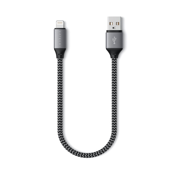 Satechi ST-TAL10M 25cm USB A - Lightning szürke kábel Satechi ST-TAL10M 25cm USB A - Lightning szürke kábel