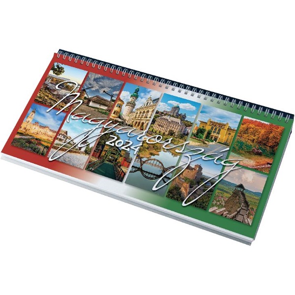 Realsystem 2025 Magyarország 7991-04 képes kék asztali naptár