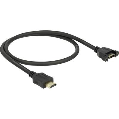 Delock HDMI Csatlakozókábel [1x HDMI dugó - 1x HDMI alj] 0.50 m Fekete