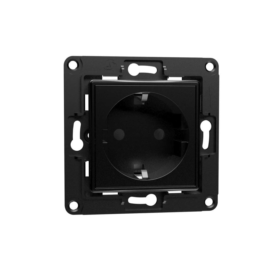 Shelly Wall Switch fali konnektor aljzat fekete (ALL-KON-SOCB)
