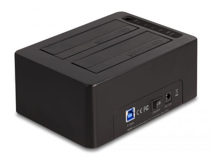 Delock 2x SATA HDD / SSD külső dokkoló fekete  