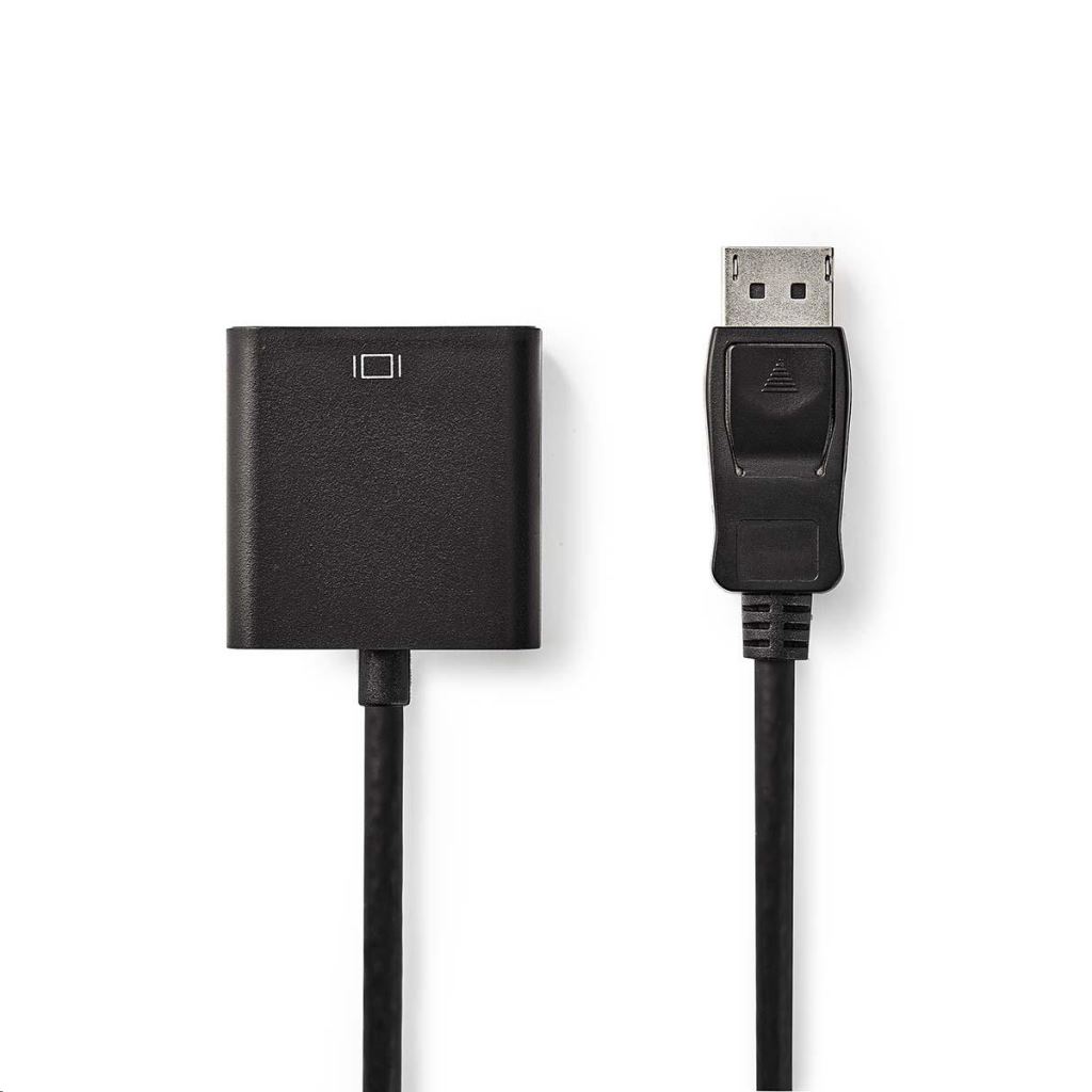 Nedis CCGP37250BK02 DisplayPort - DVI adapter 0,2 m fekete Nedis CCGP37250BK02 DisplayPort - DVI adapter 0,2 m fekete