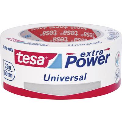 Szövetbetétes ragasztószalag, univerzális, fehér, 25 m x 50 mm , tesa® extra Power Szövetbetétes ragasztószalag, univerzális, fehér, 25 m x 50 mm , tesa® extra Power