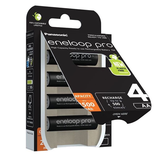 Panasonic Eneloop Pro 1.2V AA 2500mAh akku (4db) (BK3HCDE-4BE-N)