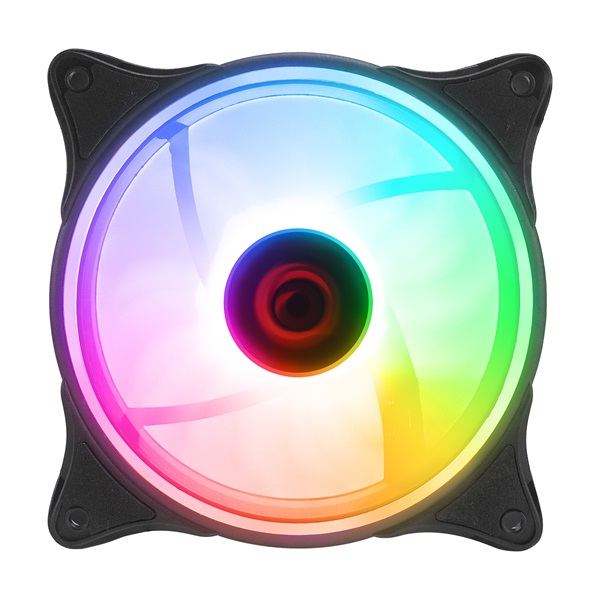 Rampage Cooler 12cm  GLARE F50  ház hűtésre  Rainbow LED  fekete