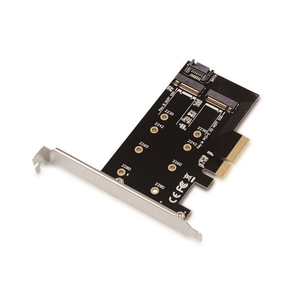 Conceptronic EMRICK04B PCIe x4 to M.2 SATA + M.2 NVMe Bővítőkártya Conceptronic EMRICK04B PCIe x4 to M.2 SATA + M.2 NVMe Bővítőkártya