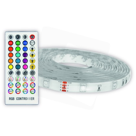 Avide ALSB5050RGBMU40-10M LED SZALAG BLISZTER 12V 22W RGB 2x5m Zene vezérlés + IR távirányító Avide ALSB5050RGBMU40-10M LED SZALAG BLISZTER 12V 22W RGB 2x5m Zene vezérlés + IR távirányító