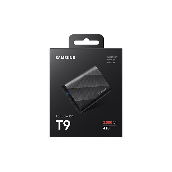 Samsung 4TB USB3.2/USB Type-C Portable T9 Black SSD 