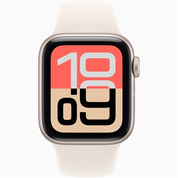 Apple Watch SE3 Cellular (40mm) csillagfény alumínium tok, csillagfény S/M sportszíjas okosóra