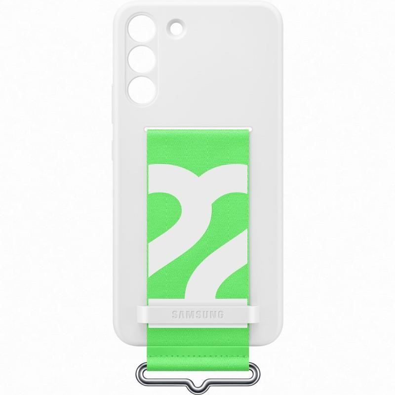 Samsung Galaxy S22+ szilikontok szíjjal fehér (EF-GS906TWEGWW)