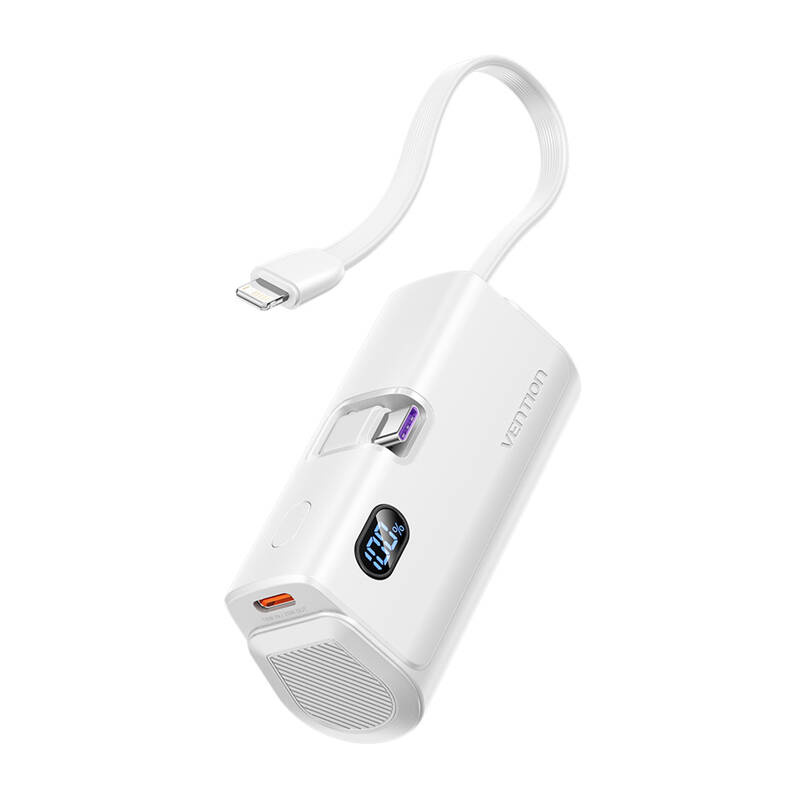 Vention LED kijelző 4800mAh 22.5W FHQW0 Powerbank Fehér 