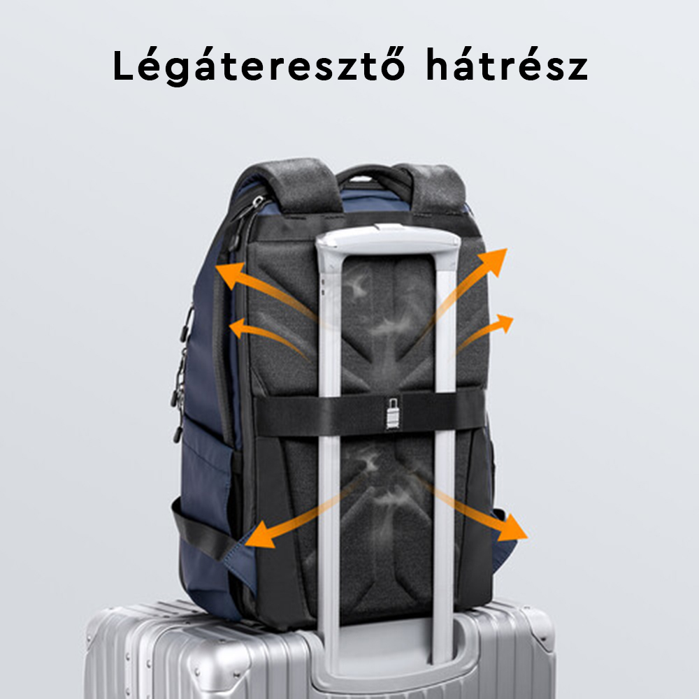 K&F Concept Alpha Backpack 20L, fotós hátizsák, vízálló, kék
