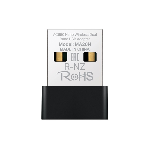 MERCUSYS MA20N USB Dual Band AC650 Wireless Adapter MERCUSYS MA20N USB Dual Band AC650 Wireless Adapter