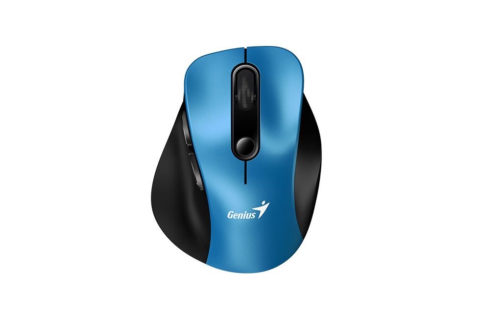 Genius Mini Ergo 9000S vezeték nélküli (Bluetooth 5.0 / 2.4GHz) csendes egér fekete-kék Genius Mini Ergo 9000S vezeték nélküli (Bluetooth 5.0 / 2.4GHz) csendes egér fekete-kék