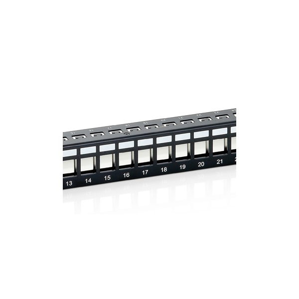 Equip  769124 24 port Cat6 1U  árnyékolt Keystone Patch Panel Fekete 