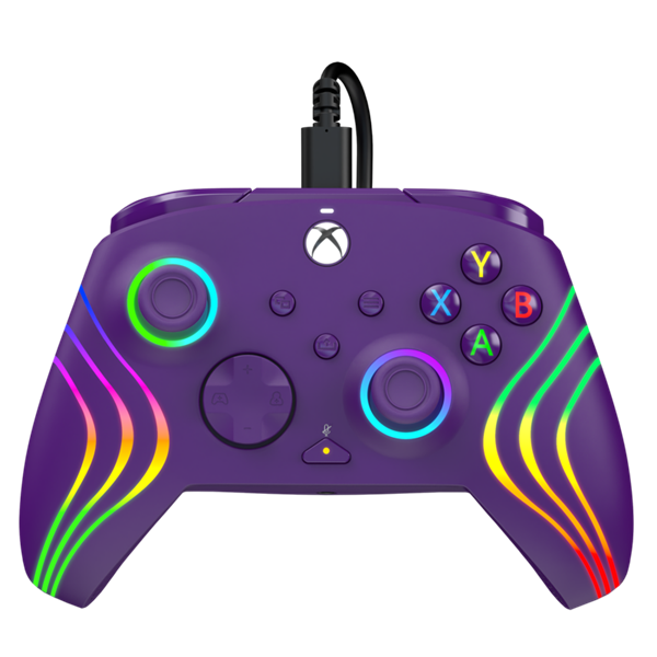 PDP Afterglow Wave Xbox Series X|S/Xbox One/PC RGB LED lila vezetékes kontroller