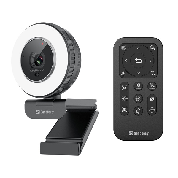 Sandberg Streamer USB Webcam Pro Elite Webkamera Fekete/ezüst 