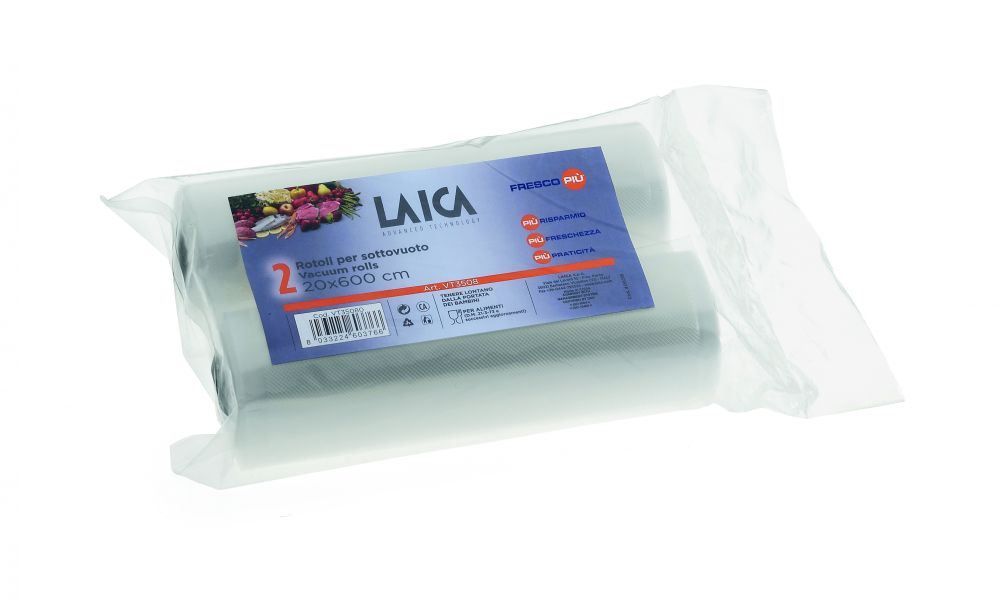 Laica légcsatornás vákuum fólia tömlő 2 tekercs 20cmx600cm (VT35080) Laica légcsatornás vákuum fólia tömlő 2 tekercs 20cmx600cm (VT35080)