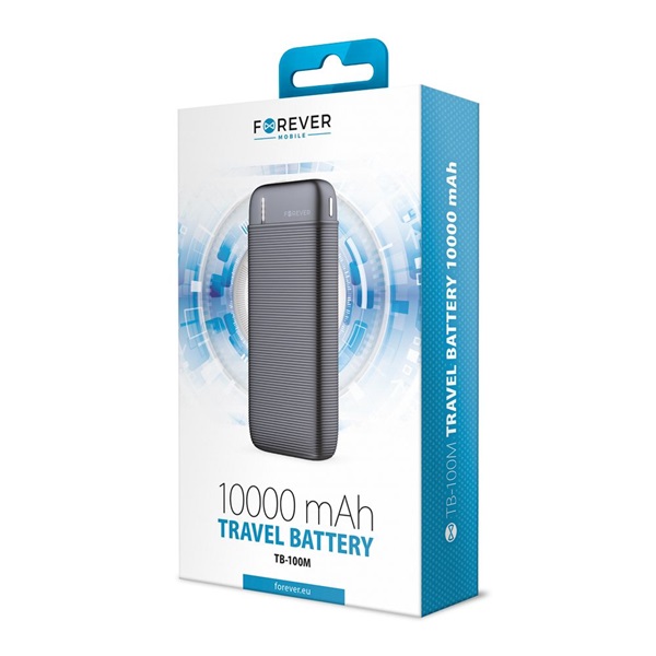 Forever TF-0116 TB-100M 10000mAh fekete powerbank