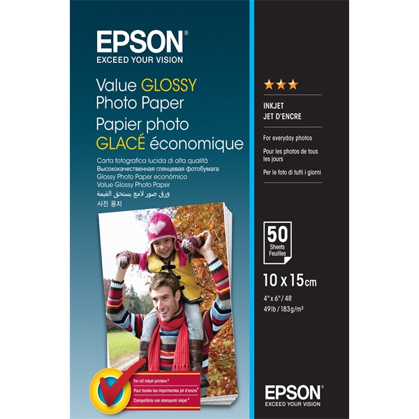 EPSON C13S400039 EPSON Fotópapír Value Glossy Photo Paper - 10x15cm - 100 Lap EPSON C13S400039 EPSON Fotópapír Value Glossy Photo Paper - 10x15cm - 100 Lap
