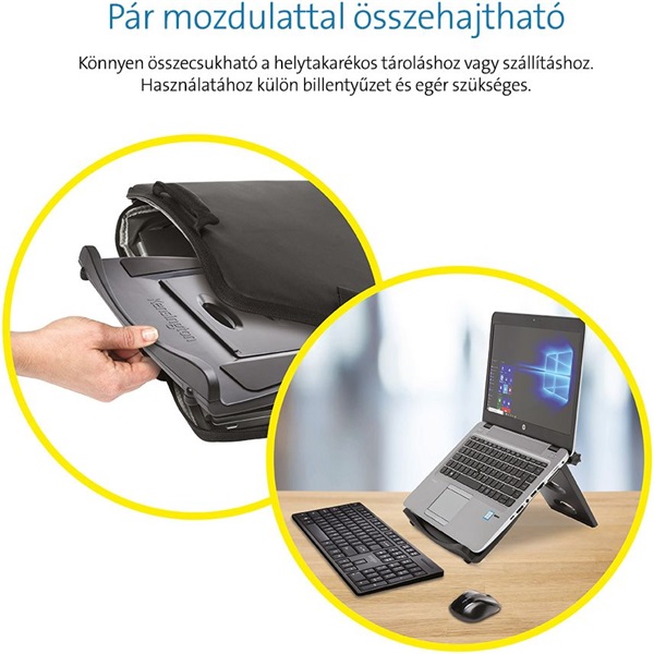 Kensington SmartFit Easy Riser állítható magasságú szürke notebook állvány