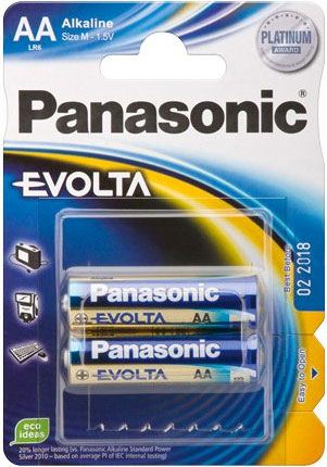 Panasonic 1.5V Alkáli AA ceruza elem EVOLTA (2db / csomag)  (LR6EGE/2BP)