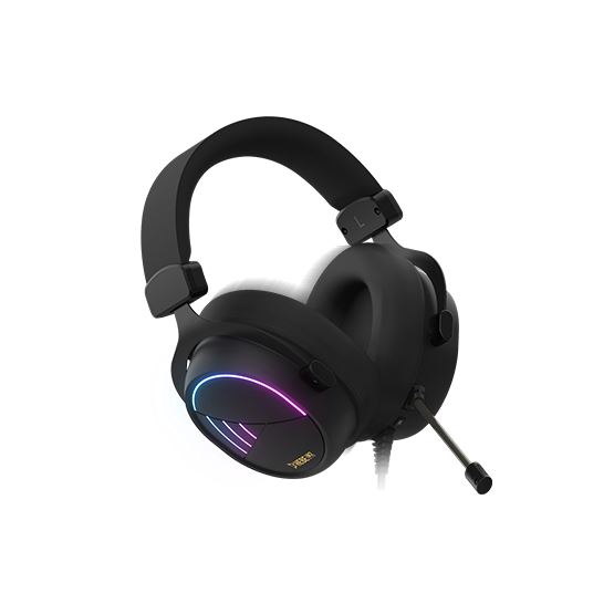 Gamdias HEBE M2 RGB 7.1 Virtual Surround Sound Gaming mikrofonos fülhallgató fekete
