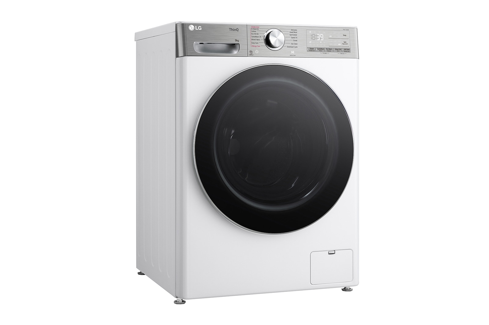 LG F4WR909P3W Elöltöltős mosógép – 9 kg, 1400 ford./perc, A Energiaosztály, TurboWash360, AI DD, Steam, LG ThinQ WiFi funkcióval LG F4WR909P3W Elöltöltős mosógép – 9 kg, 1400 ford./perc, A Energiaosztály, TurboWash360, AI DD, Steam, LG ThinQ WiFi funkcióval