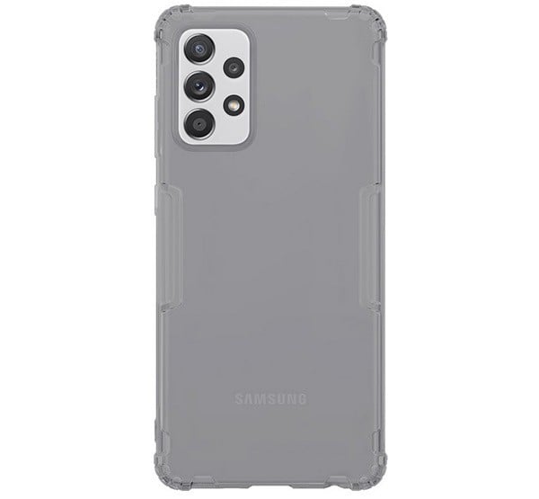 NILLKIN NATURE szilikon telefonvédő (közepesen ütésálló, légpárnás sarok, 0.6 mm, ultravékony) SZÜRKE [Samsung Galaxy A72 5G (SM-A726F)]
