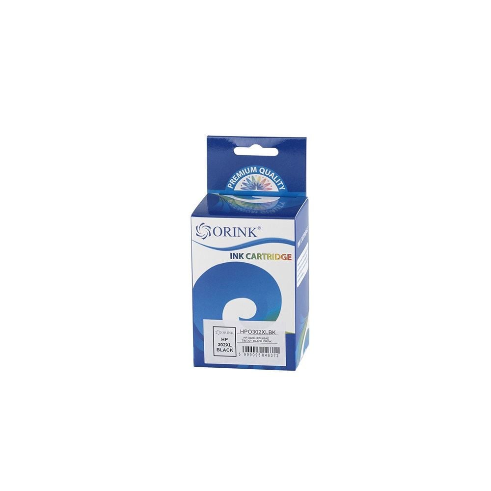 Orink utángyártott HP 302XL/F6U68AE tintapatron fekete (HPO302XLBK)