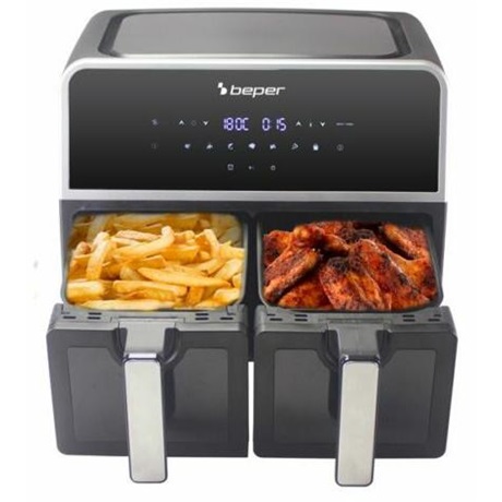Beper P101FRI090 két kosaras forrólevegős sütő 9liter fekete