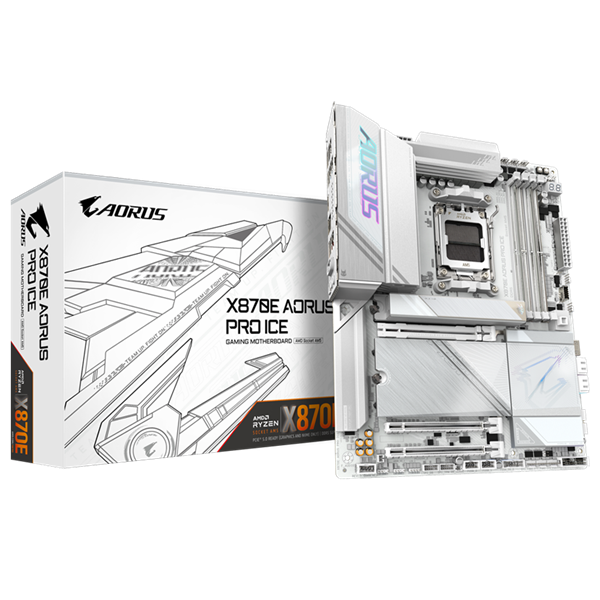 GIGABYTE AM5 X870E AORUS PRO ICE AMD X870 ATX Alaplap GIGABYTE AM5 X870E AORUS PRO ICE AMD X870 ATX Alaplap