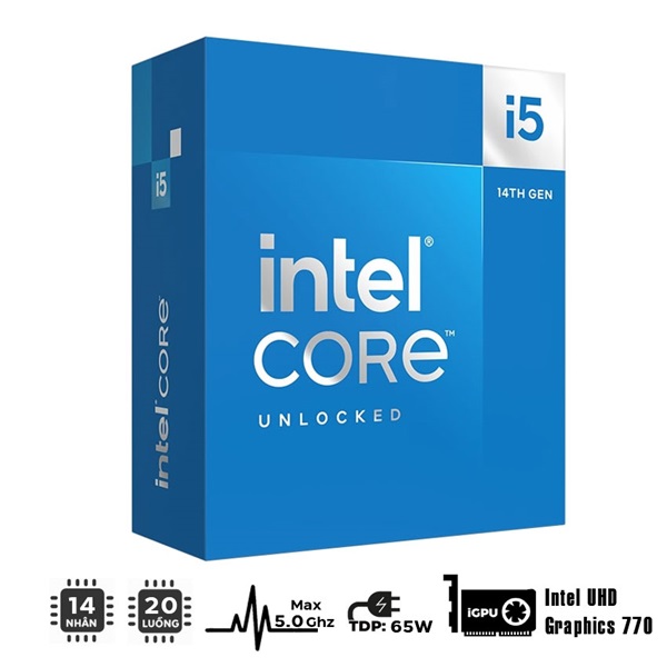 Intel Processzor - Core i5-14500 (2600Mhz 24MBL3 Cache 10nm 65W skt1700 Raptor Lake) BOX Intel Processzor - Core i5-14500 (2600Mhz 24MBL3 Cache 10nm 65W skt1700 Raptor Lake) BOX