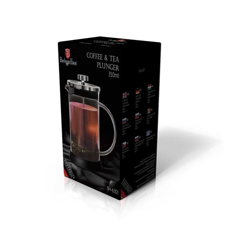 Berlinger Haus BH/6302A Kávé és teafőző, dugattyús, 600ml, Rozsdamentes acél