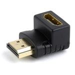 Gembird HDMI M/F adapter fekete 90° le (A-HDMI90-FML)