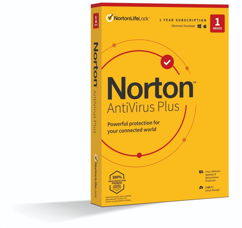 NortonLifeLock Norton AntiVirus Plus 2GB 1 felhasználó 1 eszköz 1 év licence