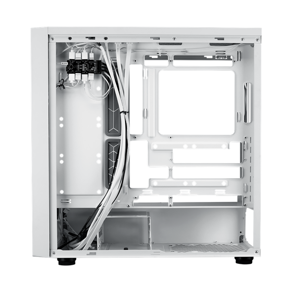 COOLER MASTER  ATX MasterBox 600 4db ARGB Ventilátor  Tápegység nélkül Üvegfalú Számítógépház fehér