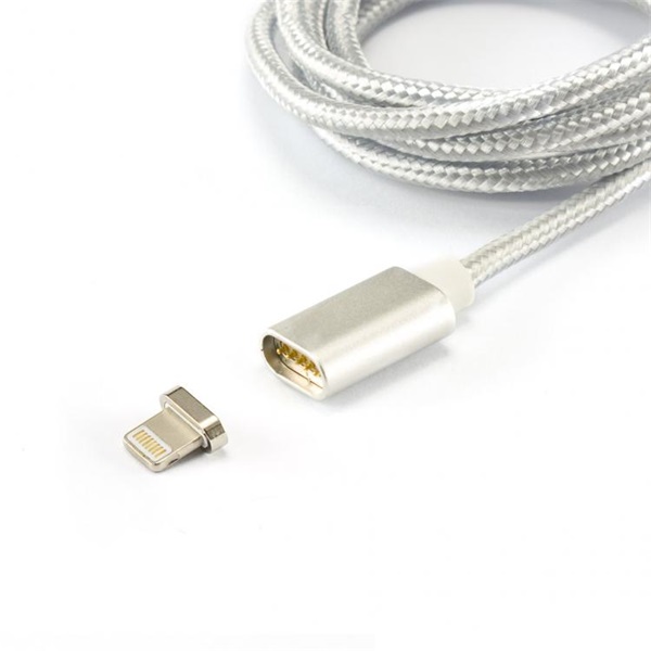 Sbox MAGNETIC-IPH 1m Lightning > USB-A ezüst kábel Sbox MAGNETIC-IPH 1m Lightning > USB-A ezüst kábel