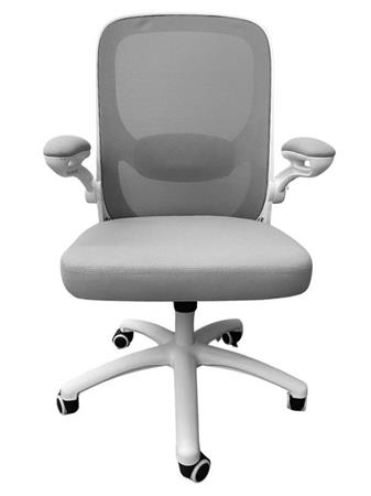 Kea szürke hálós háttámla szövet ülőlap fehér műanyag váz és lábkereszt  Irodai forgószék