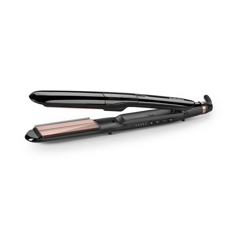 Babyliss ST493E Steam Smooth gőzölős kerámialapos hajvasaló  Fekete-rózsaarany