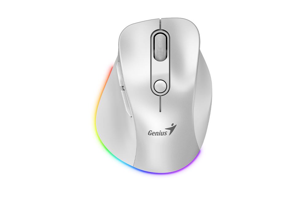 Genius Ergo 9000S Pro vezeték nélküli (Bluetooth 5.0 / 2.4GHz) újratölthető egér gyöngyház fehér Genius Ergo 9000S Pro vezeték nélküli (Bluetooth 5.0 / 2.4GHz) újratölthető egér gyöngyház fehér
