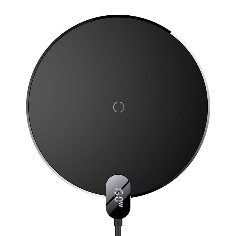 Baseus Digital LED vezeték nélküli töltő 15W fekete (CCED000001) Baseus Digital LED vezeték nélküli töltő 15W fekete (CCED000001)
