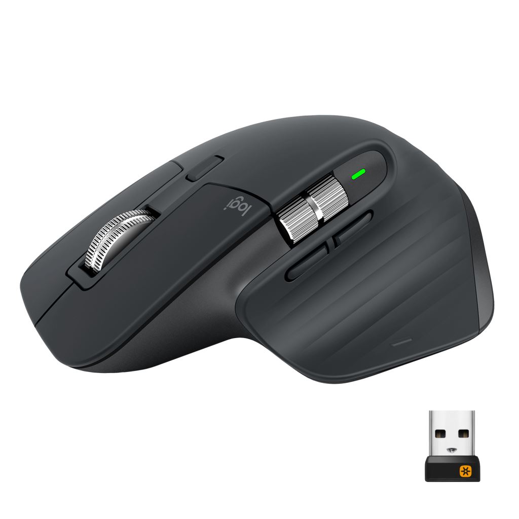 Logitech MX MASTER 3 vezeték nélküli bluetooth egér grafitszürke (Logi bolt támogatás) (910-006199)