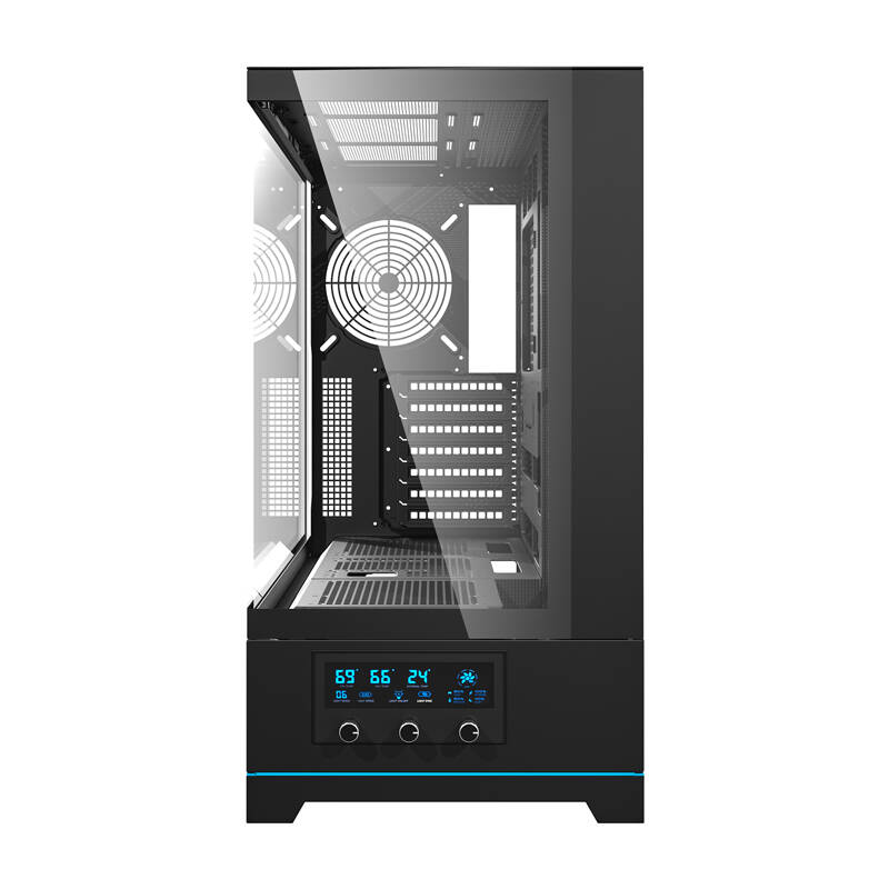 Darkflash DY451 számítógépház ventilátorok nélkül Fekete 