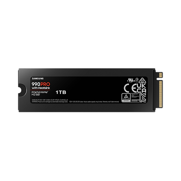 Samsung 1TB M.2 2280 NVMe 990 Pro with Heatsink SSD